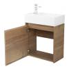 Тумба с раковиной Belbagno Kraft Mini KRAFT MINI-500/260-1A-SO-RT-L 45x25x50 Rovere Tabacco подвесная с распашной дверцей, левосторонняя фото 5