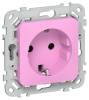 Розетка 1-местная с заземлением IEK Flite FI-R11-16-1-K99 пурпурный