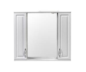 Зеркало-шкаф Stella Polar Кармела 90/С SP-00002033 Люкс белое серебро