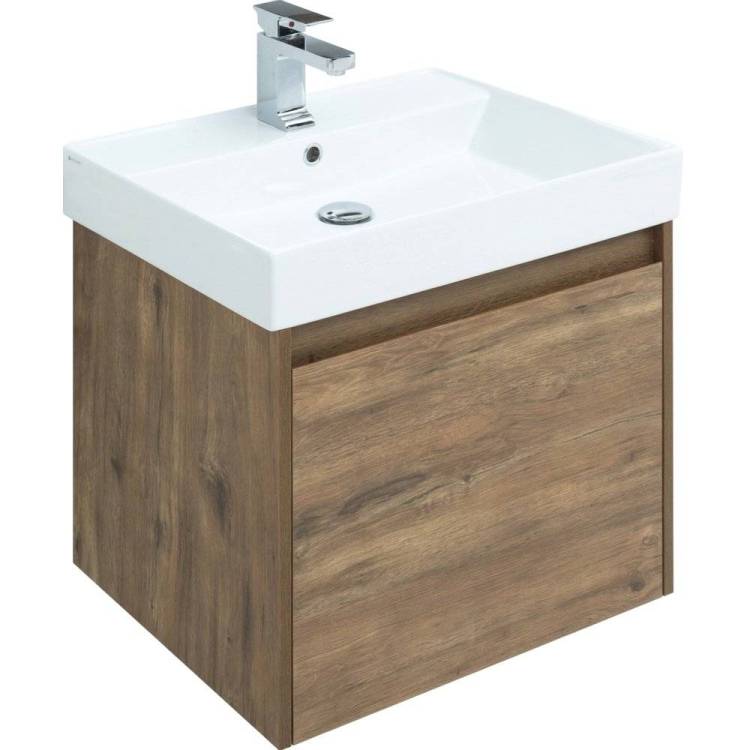 Тумба с раковиной Aquanet Nova Lite 60 дуб рустикальный, 1 ящик