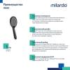 Душевая лейка Milardo Ideal Spa 3F ILS3FBRM18 черный матовый фото 2