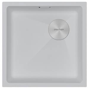 Мойка кухонная Paulmark Lumi 45Uni-Skew LU45SK-WH Белый, 45.5x44