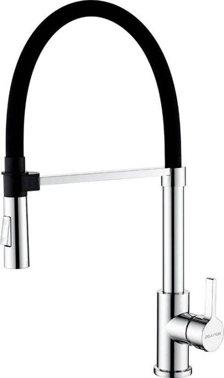 Смеситель для кухни Paulmark Halt Ha214021-CR хром, с гибким изливом