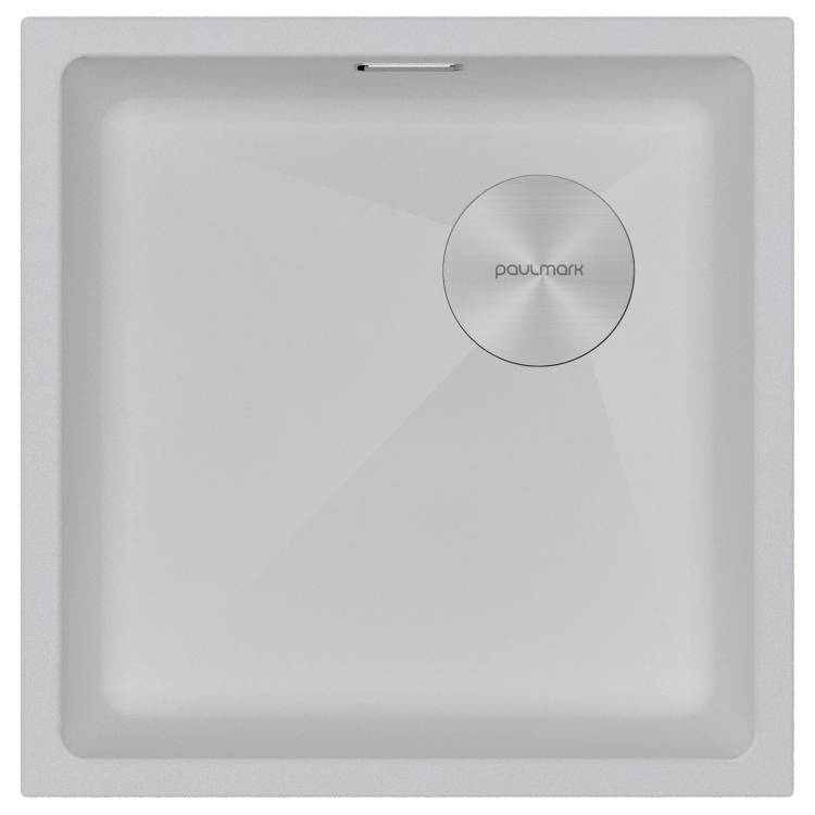 Мойка кухонная Paulmark Lumi 45Uni-Skew LU45SK-WH Белый, 45.5x44