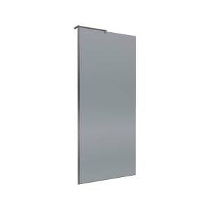 Душевая перегородка BelBagno UNO-L-1-TB-90-GR-GM профиль оружейная сталь, стекло тонированное, 90x200