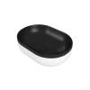 Раковина Teymi Solli T50388 Duo 49 см, бело-черная матовая