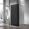 Душевая перегородка Vincea Walk-In (Волк-Ин) VSW-1H100GFB профиль черный матовый, стекло матовое тонированное, 100x200