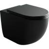 Унитаз приставной Ceramica Nova Metropol CN4004MB безободковый, с крышкой-сиденьем микролифт, черный матовый