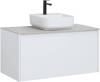 Тумба под раковину Aquanet Nova Lite 100 242580 1+1 ящика, белый глянец