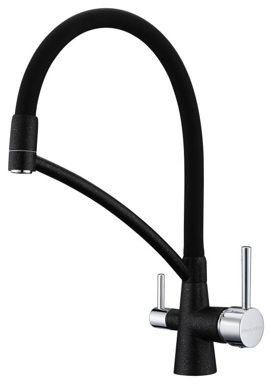 Смеситель для кухни Paulmark Siegen Si213111-BLM с гибким изливом, черный
