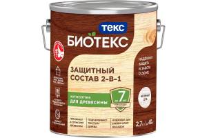 Защитный состав 2-в-1 Текс Биотекс беленый дуб 2.7 л