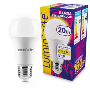 Светодиодная лампа Wolta Lumin Arte LSTD-A60-20W3KE27