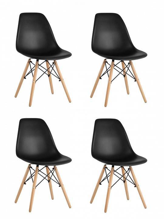 Набор из 4 стульев Stool Group Eames 8056PP BLACK X4