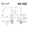 Смеситель для кухни Ulgran US-023-002 черная брашированная сталь фото 4
