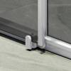 Душевая дверь в нишу MaybahGlass MGD-1286-5 профиль хром матовый, стекло графит, 180x195 фото 2