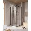 Душевой уголок Cezares Relax RELAX-304-A-2-100-C-GM оружейная сталь, стекло прозрачное, 100x100 фото 2