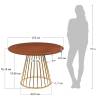 Стол Bradex Home Liverpool RF 0439 шпон орех с золотистыми ножками 110x110x75 фото 8