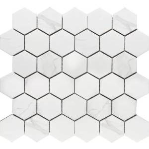 Мозаика Starmosaic Hex+Octagon+Triangolo PMMT83017 Hexagon Small Carrara Matt 26.5x27.8