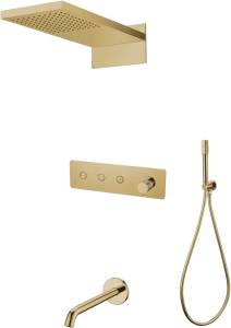 Душевой комплект Boheme Fusion 130-2-G С ВНУТРЕННЕЙ ЧАСТЬЮ, Gold