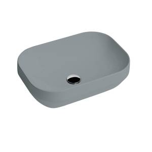 Раковина накладная AXA Decus 8520009 прямоугольная 500х350х150мм, Grey Matt