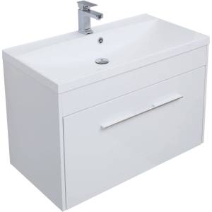 Тумба с раковиной Aquanet Августа 90 белая