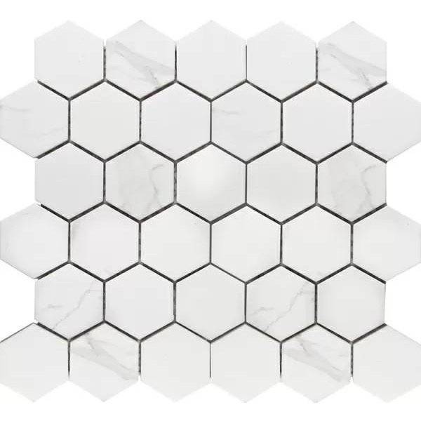 Мозаика Starmosaic Hex+Octagon+Triangolo PMMT83017 Hexagon Small Carrara Matt 26.5x27.8