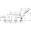 Смеситель на борт ванны Hansgrohe Talis E 71748670 черный фото 2