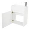 Тумба с раковиной Belbagno Kraft Mini KRAFT MINI-500/260-1A-SO-BO-L 45x25x50 Bianco Opaco подвесная с распашной дверцей, левосторонняя фото 5