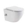 Унитаз подвесной BelBagno Uno BB3105CHR-BS/SC с сиденьем и креплением, с функцией биде и смесителем