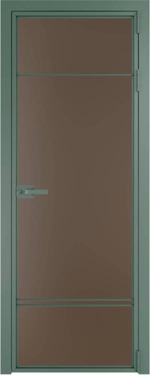 Межкомнатная дверь Profil Doors 4 AX цвет профиля Зеленый воск, стекло безопасное 6 мм монохром гляссе 600x2000
