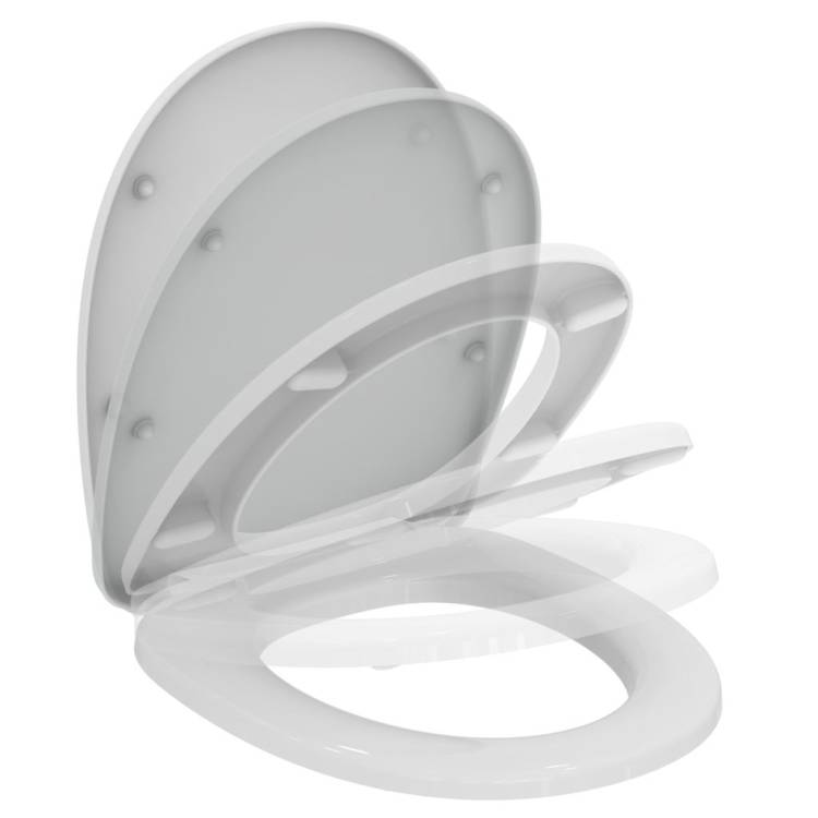 Крышка-сиденье Ideal Standard Ecco-Eurovit W301801 с микролифтом, Euro White (Евробелый)