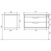 Тумба с раковиной Uperwood Modul 393020560 подвесная, матовая, белая, графит, 80 см фото 14