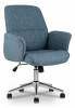 Кресло компьютерное Stool Group Simona THOMASINA TWEED BLUE голубой