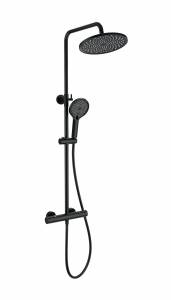 Душевая стойка Wonzon & Woghand WW-B3013-T1-MB с термостатом, черный