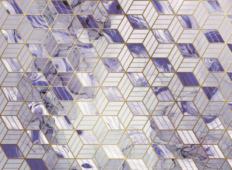 3D Фотообои Artegrafico «Кубическая фантазия» BL-001 акварель