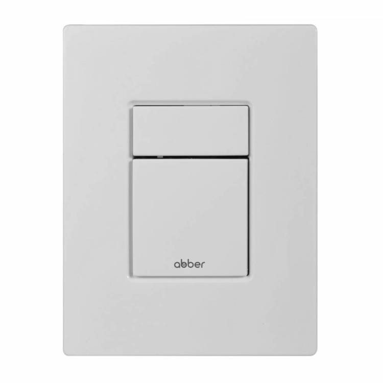 Кнопка смыва Abber AC0123MW пневматическая, белая матовая
