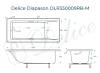 Ванна из искусственного камня Delice Diapason DLR330009RB-M 180x80, белая матовая, с черными ручками, без ножек фото 10