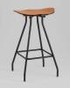 Стул полубарный Stool Group Jerry TMS-26-P brown/bl черный, с коричневой подушкой фото 2