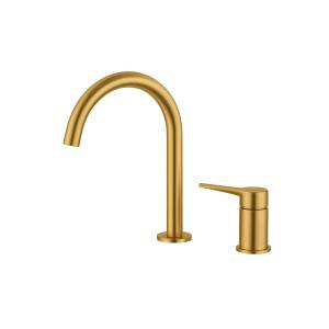 Смеситель для раковины Remer Slash SL57BG брашированное золото