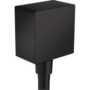 Шланговое подключение Hansgrohe Fixfit Square 26455670 с клапаном обратного потока Черное