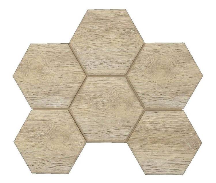 Мозаика Ametis by Estima Selection 39021 Mosaic/SI01_NS/25x28,5x10/Hexagon Oak 25x28.5