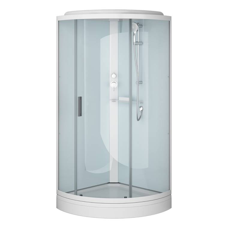 Душевая кабина AM.PM X-Joy W88C-401-090WT 90x90, четверть круга, профиль белый, стекло прозрачное