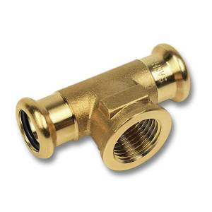 Тройник Sanha 8130G, ВПр-ВР-ВПр, бронза, 28x1/2x28