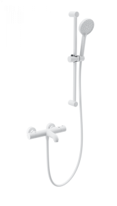 Смеситель для ванны Wonzon & Woghand WW-C2006-A-MW с душевым гарнитуром и термостатом, белый матовый