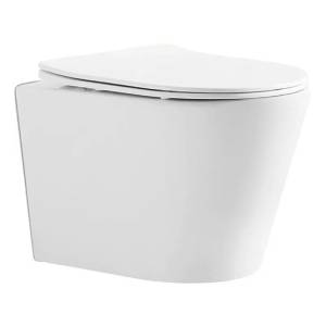 Унитаз подвесной Iberica Blanca Burgos IB.BRG.231.1B1 безободковый, с крышкой-сиденьем микролифт