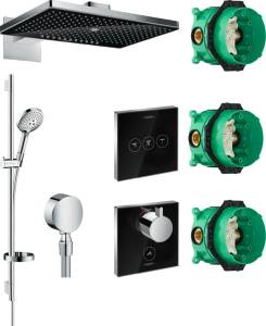 Душевой комплект Hansgrohe Rainmaker Select 460 (3 jet) 24007600 + 26631000 + 27506000 + 15735600 + 15736600