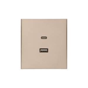 Розетка USB type A+C Kranz Strong KR-78-0734-8 бежевый