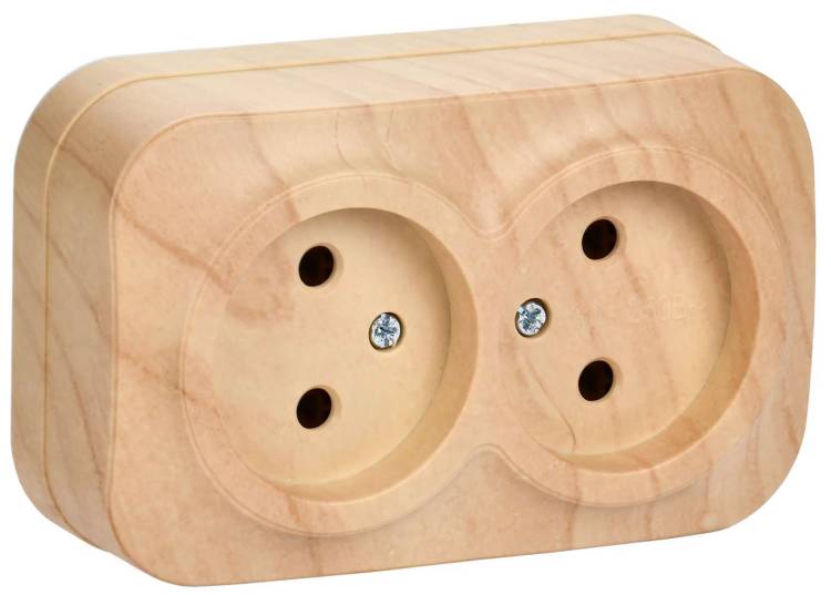 Розетка 2-местная IEK Glory ERH20-K34-10 сосна