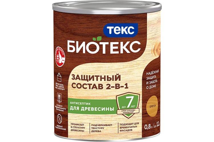 Защитный состав 2-в-1 Текс Биотекс орегон 0.8 л