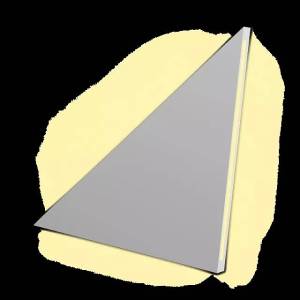 Треугольный световой элемент Artpole MD-0010-16 2 Platinum матовый (теплый свет) 30x2.2x30